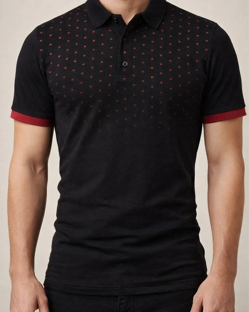Men's Polo Shirt Golf Shirt Polka Dot Turndown Black / Red Blue Orange Dark Gray Red Outdoor Daily Short Sleeve Button-Down Clothing Apparel Classic | JRSEE:d1d8c90f-1d66-46af-88c0-eb8047080f3f