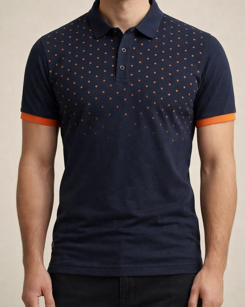 Men's Polo Shirt Golf Shirt Polka Dot Turndown Black / Red Blue Orange Dark Gray Red Outdoor Daily Short Sleeve Button-Down Clothing Apparel Classic | JRSEE:3b88fafd-ed71-425b-b6e1-0bcccdd228b5