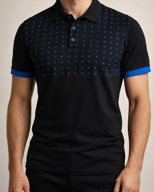 Men's Polo Shirt Golf Shirt Polka Dot Turndown Black / Red Blue Orange Dark Gray Red Outdoor Daily Short Sleeve Button-Down Clothing Apparel Classic | JRSEE:32623e62-7f1f-4ead-a15d-29e8a3ff3762