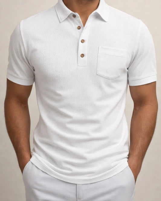 Men's Polo Shirt Waffle Polo Shirt Golf Shirt Solid Colored Turndown Black Blue Khaki Gray White Street Daily Short Sleeve Button-Down Clothing Apparel Fashion Casual Comfortable Big and Tall | JRSEE:0e7d7937-08d4-4382-890c-2a8787ecd7a8