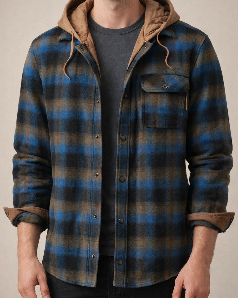Men's Puffer Jacket Winter Jacket Quilted Jacket Shirt Jacket Winter Coat Warm Casual Plaid / Check Outerwear Clothing Apparel Green Blue Red & White | JRSEE:b6ae0144-a0cd-41b7-9ded-5f24fccc658b
