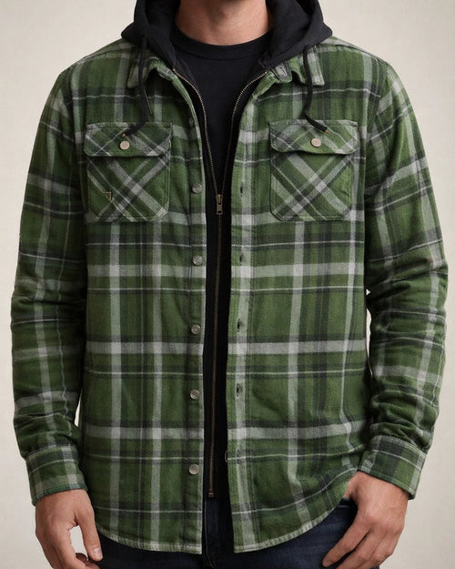 Men's Puffer Jacket Winter Jacket Quilted Jacket Shirt Jacket Winter Coat Warm Casual Plaid / Check Outerwear Clothing Apparel Green Blue Red & White | JRSEE:37d2b97f-a6a8-464b-8a36-694ff7e9623d