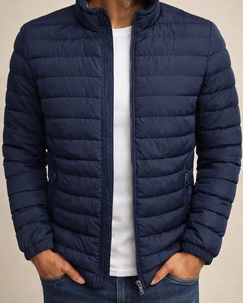 Men's Puffer Jacket Winter Jacket Quilted Jacket Winter Coat Warm Casual Solid Color Outerwear Clothing Apparel Light Blue Navy Big red | JRSEE:827719e0-15da-456f-a278-0f7354147976