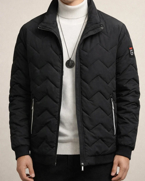 Men's Puffer Jacket Winter Jacket Quilted Jacket Winter Coat Windproof Warm Casual Daily Wear Stripes and Plaid Outerwear Clothing Apparel Casual Daily Trendy Black Light Green Gray | JRSEE:178cabf8-851a-49c3-ac74-979f6e058dc6