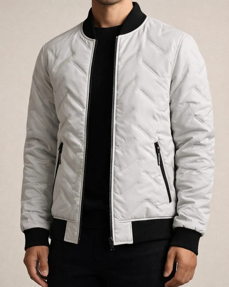 Men's Puffer Jacket Winter Jacket Quilted Jacket Winter Coat Windproof Warm Casual Daily Wear Stripes and Plaid Outerwear Clothing Apparel Casual Daily Trendy Black Light Green Gray | JRSEE:b49aaf45-99a2-42a1-b75f-23e8ffea79a5