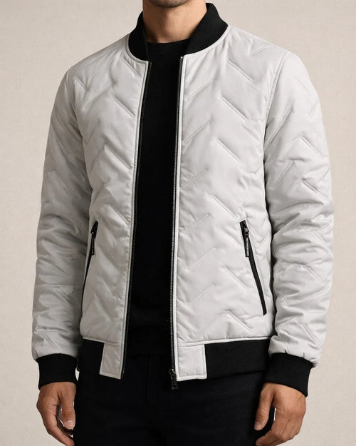 Men's Puffer Jacket Winter Jacket Quilted Jacket Winter Coat Windproof Warm Casual Daily Wear Stripes and Plaid Outerwear Clothing Apparel Casual Daily Trendy Black Light Green Gray | JRSEE:b49aaf45-99a2-42a1-b75f-23e8ffea79a5
