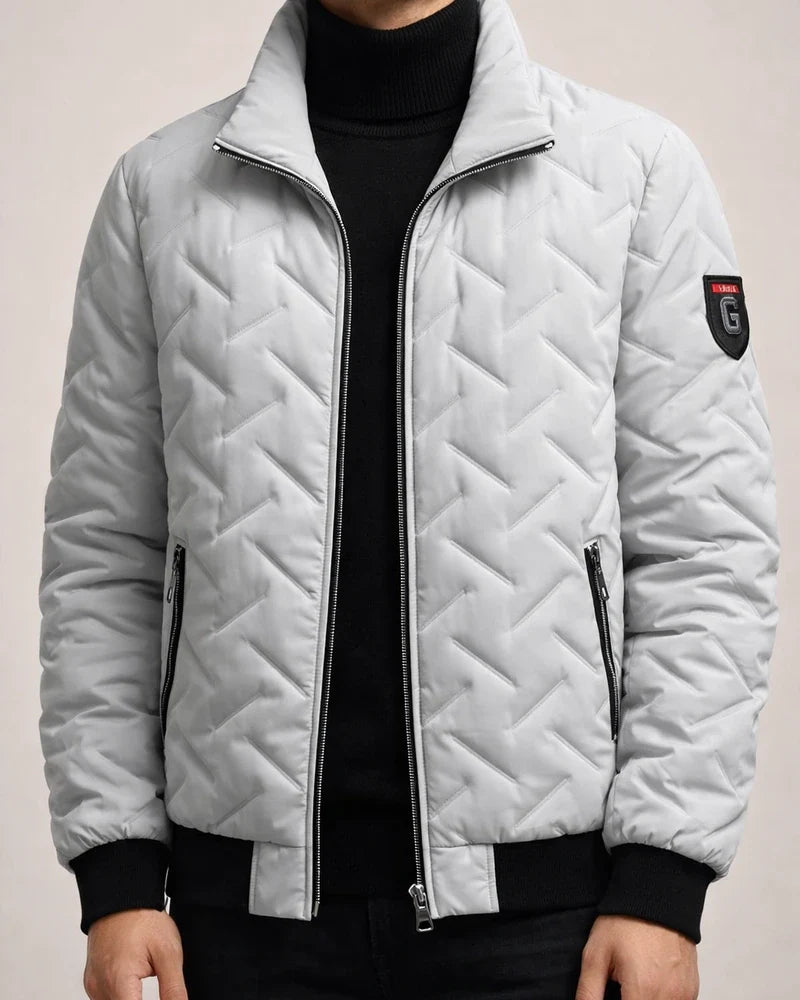 Men's Puffer Jacket Winter Jacket Quilted Jacket Winter Coat Windproof Warm Casual Daily Wear Stripes and Plaid Outerwear Clothing Apparel Casual Daily Trendy Black Light Green Gray | JRSEE:611213de-4e1d-4d52-88d4-b8ad14475cb6