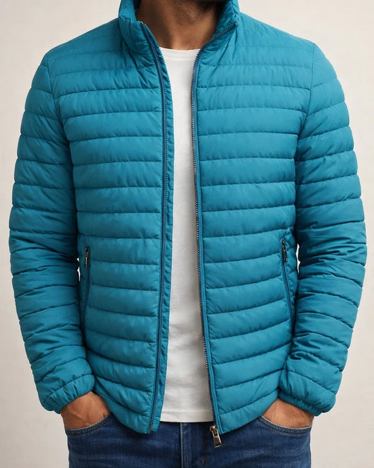 Men's Puffer Jacket Winter Jacket Quilted Jacket Winter Coat Warm Casual Solid Color Outerwear Clothing Apparel Light Blue Navy Big red | JRSEE:987ca651-c711-476f-a0e5-ab926dd5faa0
