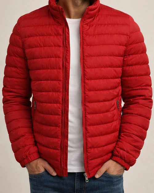 Men's Puffer Jacket Winter Jacket Quilted Jacket Winter Coat Warm Casual Solid Color Outerwear Clothing Apparel Light Blue Navy Big red | JRSEE:0b5eb446-9fb4-49ed-af93-d58fabffc812
