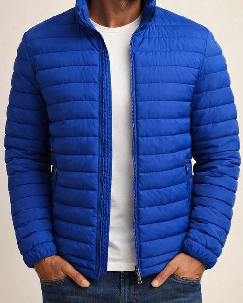 Men's Puffer Jacket Winter Jacket Quilted Jacket Winter Coat Warm Casual Solid Color Outerwear Clothing Apparel Light Blue Navy Big red | JRSEE:f420fcbd-8c6d-4cd3-a134-b80dc8e4440f