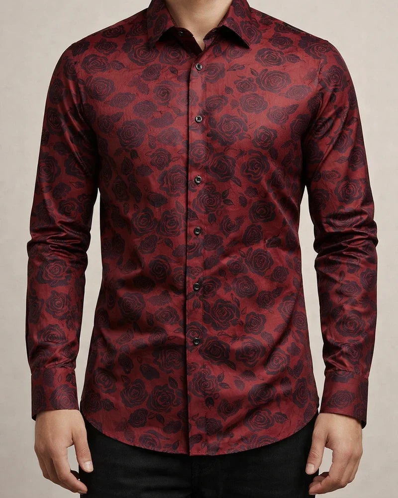 Men's Satin Silk Shirt Prom Shirt Graphic Turndown Silver Black Gold Wine Navy Blue Wedding Party Long Sleeve Button-Down Clothing Apparel Silk Luxury Shiny | JRSEE:b6d589e8-bf9a-4c23-94d2-8e73621fb8c4