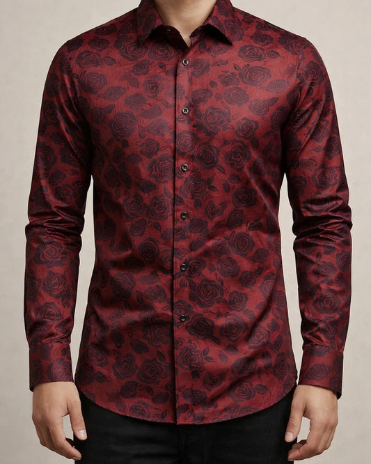 Men's Satin Silk Shirt Prom Shirt Graphic Turndown Silver Black Gold Wine Navy Blue Wedding Party Long Sleeve Button-Down Clothing Apparel Silk Luxury Shiny | JRSEE:b6d589e8-bf9a-4c23-94d2-8e73621fb8c4