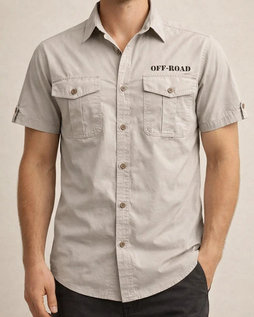 Men's Shirt Button Up Shirt Casual Shirt Summer Shirt Beach Shirt White Navy Blue khaki Army Green Short Sleeve Plain Lapel Daily Vacation Embroidered Clothing Apparel Fashion Casual Comfortable | JRSEE:6b716e47-10ab-4f90-b628-272cb75ec4ea