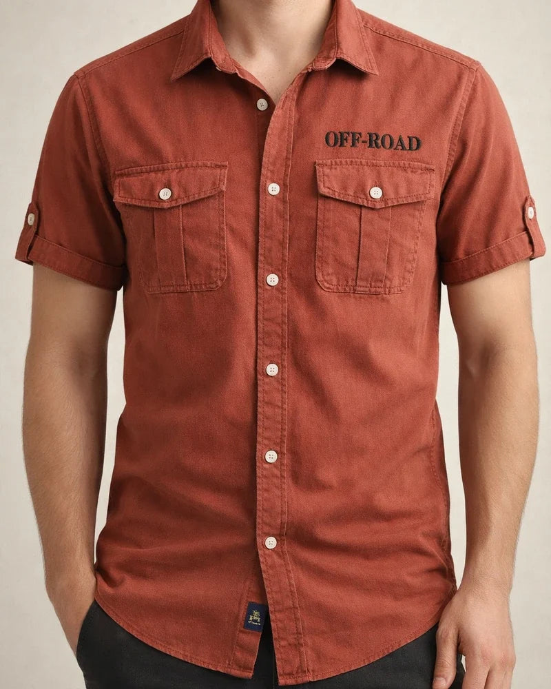 Men's Shirt Button Up Shirt Casual Shirt Summer Shirt Beach Shirt White Navy Blue khaki Army Green Short Sleeve Plain Lapel Daily Vacation Embroidered Clothing Apparel Fashion Casual Comfortable | JRSEE:fd6490df-aee7-4842-95d3-1a86501209dc