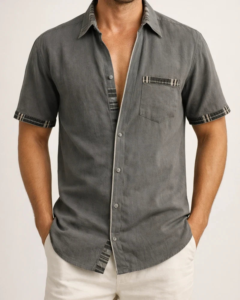 Men's Shirt Button Up Shirt Summer Shirt Black White Pink Red Blue Short Sleeve Color Block Plaid / Check Turndown Street Casual Button-Down Clothing Apparel Sports Fashion Classic Comfortable | JRSEE:950959a0-260c-4745-9096-f78bb2308b7f
