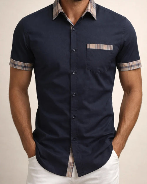 Men's Shirt Button Up Shirt Summer Shirt Black White Pink Red Blue Short Sleeve Color Block Plaid / Check Turndown Street Casual Button-Down Clothing Apparel Sports Fashion Classic Comfortable | JRSEE:8b3781cd-a75d-429e-8eaf-e8c77c9a6460