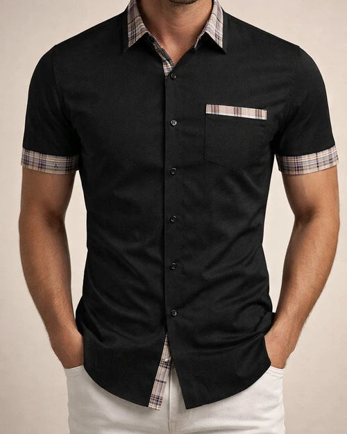 Men's Shirt Button Up Shirt Summer Shirt Black White Pink Red Blue Short Sleeve Color Block Plaid / Check Turndown Street Casual Button-Down Clothing Apparel Sports Fashion Classic Comfortable | JRSEE:d7d683c8-ab90-4507-bf1d-bfac4faea07b