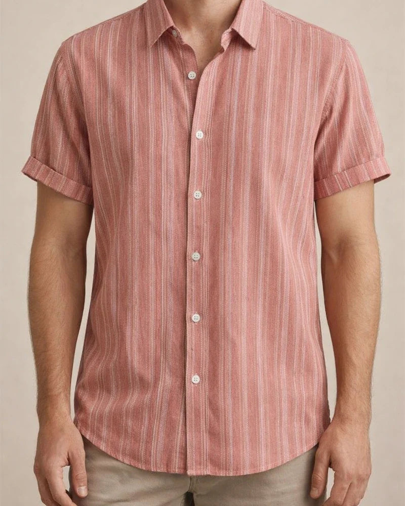 Men's Shirt Casual Shirt Black Wine Red & White Green khaki Short Sleeves Stripe Turndown Outdoor Daily Wear Print Clothing Apparel Fashion Streetwear Casual | JRSEE:dca49d4a-2ec8-40ca-a6ab-7e9f9cf0c574