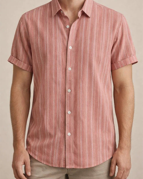 Men's Shirt Casual Shirt Black Wine Red & White Green khaki Short Sleeves Stripe Turndown Outdoor Daily Wear Print Clothing Apparel Fashion Streetwear Casual | JRSEE:dca49d4a-2ec8-40ca-a6ab-7e9f9cf0c574