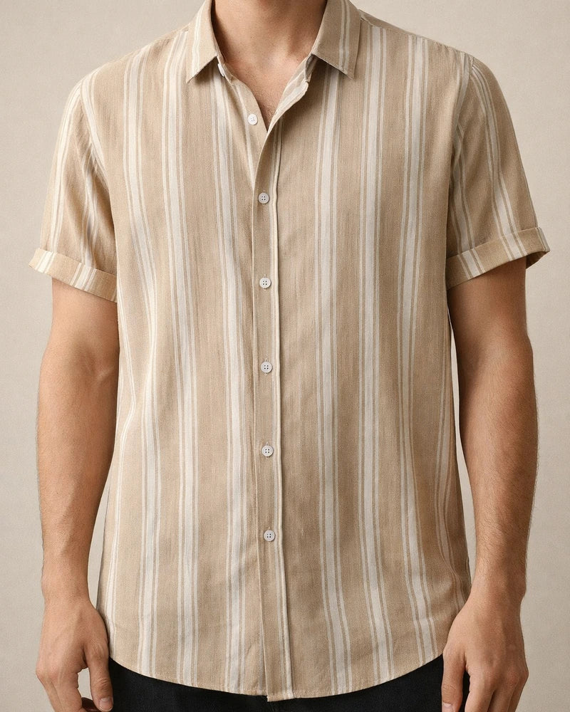 Men's Shirt Casual Shirt Black Wine Red & White Green khaki Short Sleeves Stripe Turndown Outdoor Daily Wear Print Clothing Apparel Fashion Streetwear Casual | JRSEE:b6695832-9859-4cf5-a3cc-1c7da200231e