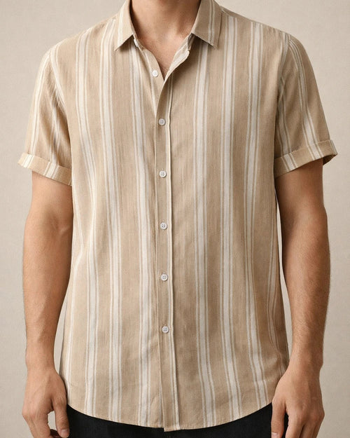 Men's Shirt Casual Shirt Black Wine Red & White Green khaki Short Sleeves Stripe Turndown Outdoor Daily Wear Print Clothing Apparel Fashion Streetwear Casual | JRSEE:b6695832-9859-4cf5-a3cc-1c7da200231e
