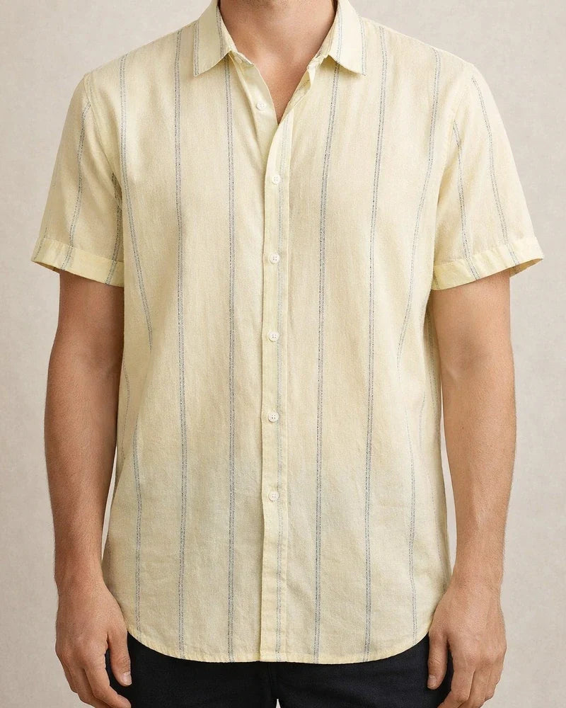 Men's Shirt Casual Shirt Black Wine Red & White Green khaki Short Sleeves Stripe Turndown Outdoor Daily Wear Print Clothing Apparel Fashion Streetwear Casual | JRSEE:00a19cd7-17ba-49c6-afaf-c679ec825976
