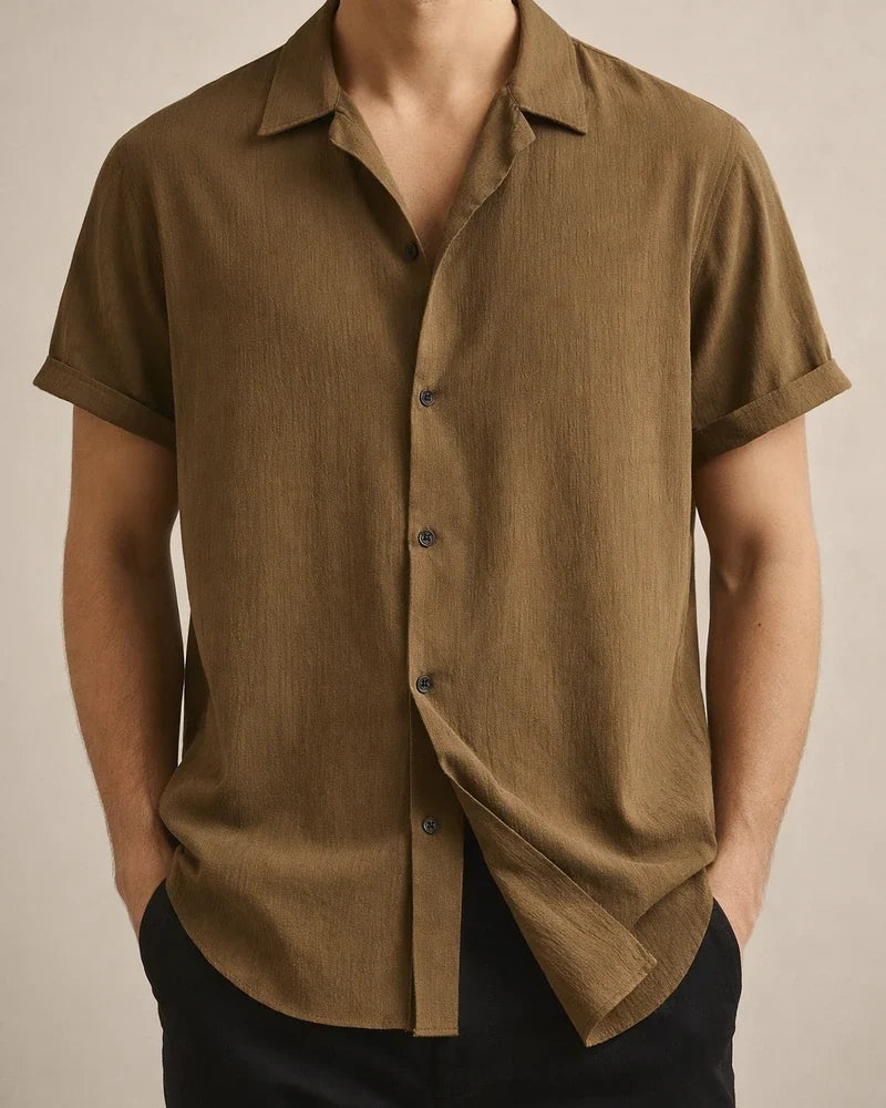 Men's Shirt Casual Shirt Summer Shirt Beach Shirt White Pink Wine Short Sleeve Plain Lapel Summer Casual Daily Clothing Apparel | JRSEE:3f27b002-b7e9-4147-b5b4-b667ded14910