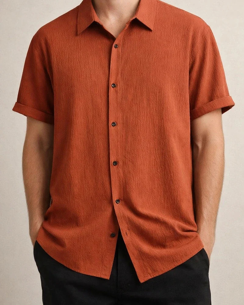 Men's Shirt Casual Shirt Summer Shirt Beach Shirt White Pink Wine Short Sleeve Plain Lapel Summer Casual Daily Clothing Apparel | JRSEE:2ebcc0be-2de1-4a90-be87-2c2c4400cc0a