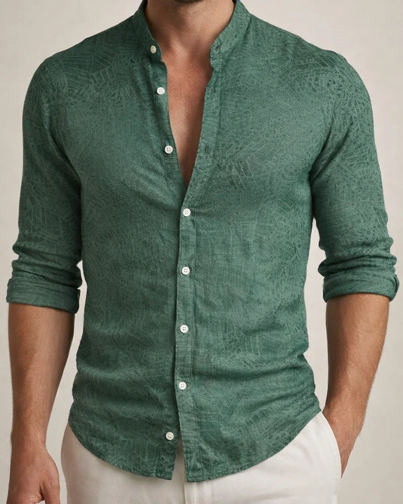 Men's Shirt Gradient Stand Collar Green Blue Yellow Red Gray 3D Print Outdoor Street Long Sleeve Button-Down Print Clothing Apparel Fashion Designer Casual Breathable | JRSEE:1dcf88e8-01f9-4414-8efd-4239e3b46198