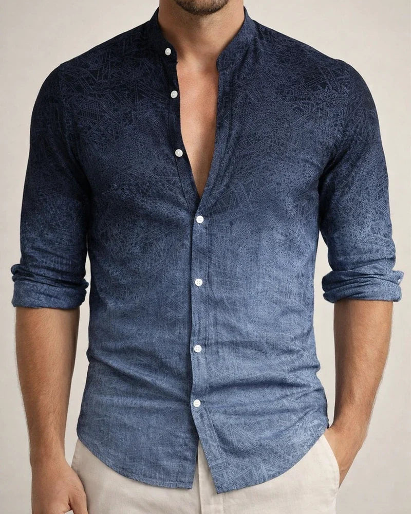 Men's Shirt Gradient Stand Collar Green Blue Yellow Red Gray 3D Print Outdoor Street Long Sleeve Button-Down Print Clothing Apparel Fashion Designer Casual Breathable | JRSEE:f878bc58-991c-416d-9ec6-6bcfae765739