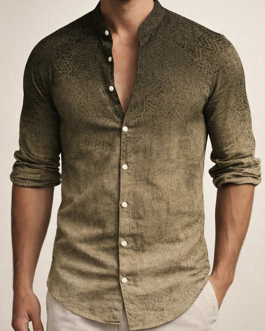 Men's Shirt Gradient Stand Collar Green Blue Yellow Red Gray 3D Print Outdoor Street Long Sleeve Button-Down Print Clothing Apparel Fashion Designer Casual Breathable | JRSEE:0877b3d8-2733-4a6b-9e74-0aa4cfad6138