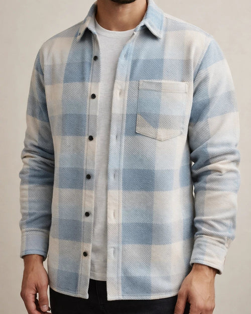 Men's Shirt Jacket Shacket Overshirt Plaid / Check Lattice Turndown Black Blue Orange Brown Gray Outdoor Street Long Sleeve Clothing Apparel Fashion Casual Comfortable | JRSEE:a656e4b3-4860-4cc6-b184-efd91b2d1759