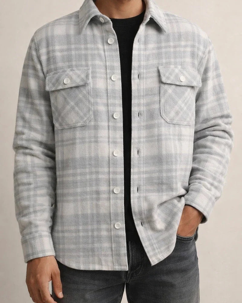 Men's Shirt Jacket Shacket Overshirt Plaid / Check Lattice Turndown Black Blue Orange Brown Gray Outdoor Street Long Sleeve Clothing Apparel Fashion Casual Comfortable | JRSEE:df2ff035-f29b-4e4b-8aa5-5a177a8ead13