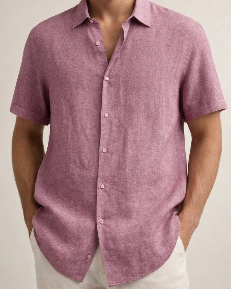 Men's Shirt Linen Shirt Casual Shirt Summer Shirt Beach Shirt Button Down Shirt Black White Blue Short Sleeve Plain Lapel Summer Casual Daily Clothing Apparel | JRSEE:d965730d-c974-45aa-95b3-f5daecd263ed