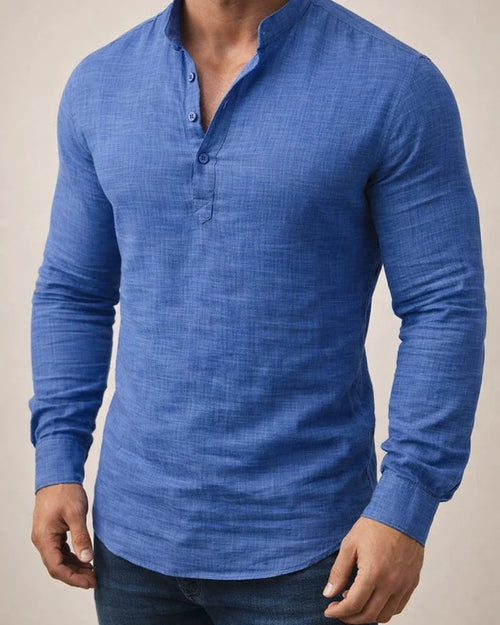 Men's Shirt Linen Shirt Casual Shirt Summer Shirt Beach Shirt Henley Shirt Black White Pink Long Sleeve Plain Henley Spring & Summer Casual Daily Clothing Apparel | JRSEE:3c144a00-11ac-493b-a39a-f2bb7c80a055