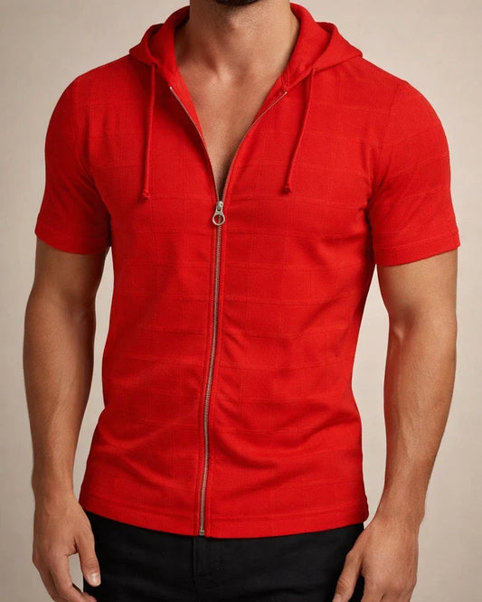 Men's Shirt non-printing Solid Colored Collar Hooded Office / Career Daily Short Sleeve Tops Simple Vacation Casual Daily White Black / Machine wash / Hand wash / Wet and Dry Cleaning / Holiday | JRSEE:392a5278-1a6b-40e8-8073-9f0a282ee96e
