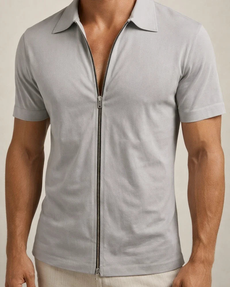 Men's Shirt Summer Shirt Black White Yellow Blue Khaki Short Sleeve Holiday Vintage Turndown Casual Daily Zipper Clothing Apparel Fashion Simple Casual Classic | JRSEE:77d3a864-47b6-4da8-8c25-fe394efb6069