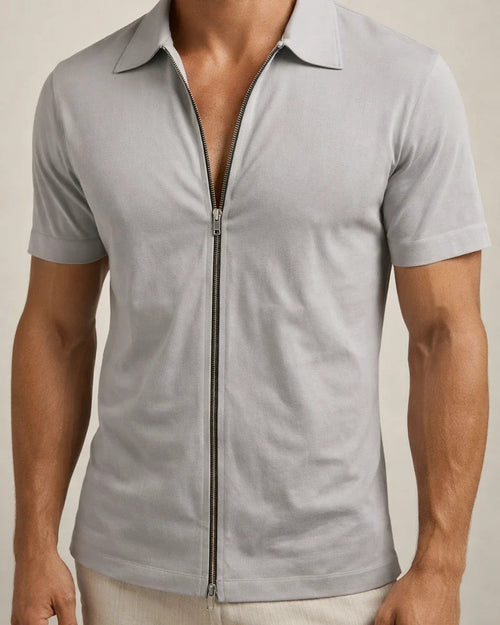 Men's Shirt Summer Shirt Black White Yellow Blue Khaki Short Sleeve Holiday Vintage Turndown Casual Daily Zipper Clothing Apparel Fashion Simple Casual Classic | JRSEE:77d3a864-47b6-4da8-8c25-fe394efb6069