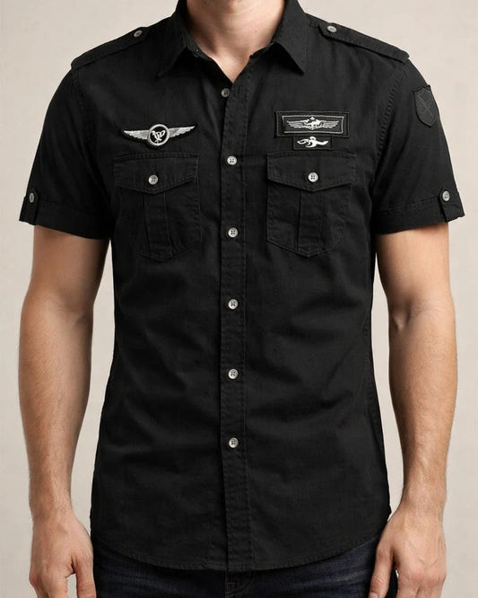 Men's Shirt Summer Shirt Solid Color Turndown Black White Army Green Royal Blue Khaki Daily Holiday Short Sleeve Button-Down Clothing Apparel Cotton Streetwear Simple Casual Classic | JRSEE:78276ce9-722a-4b90-99e1-aca94ec83797