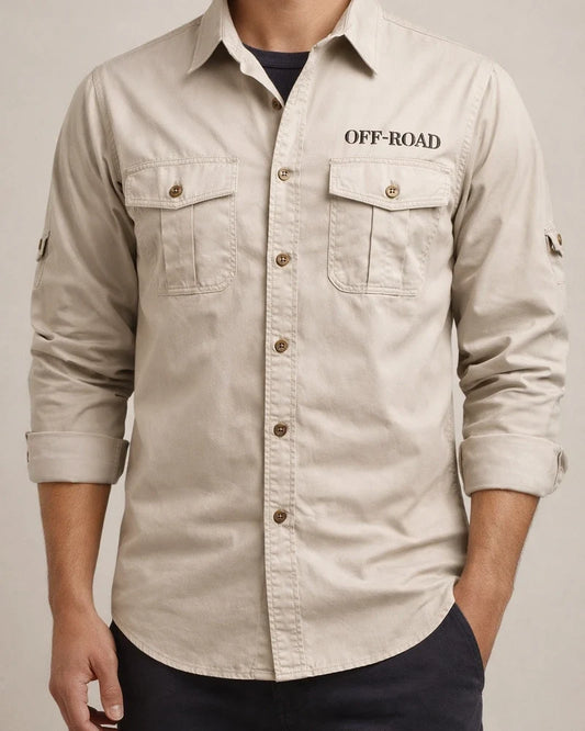Men's Shirt Work Shirt Button Up Shirt Cargo Shirt Plain Solid Colored Collar Button Down Collar Black Army Green Khaki Beige Daily Long Sleeve Clothing Apparel Basic | JRSEE:63649a72-cc9a-4ecd-933d-42dcbd110fba