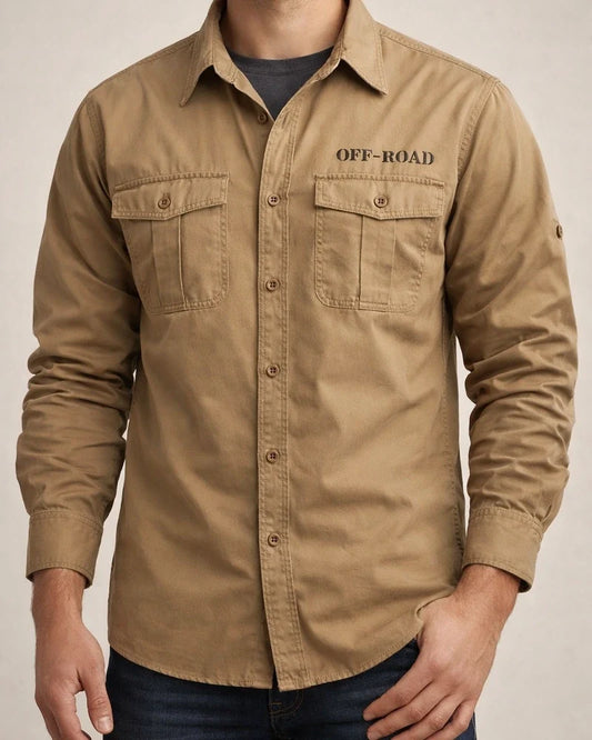 Men's Shirt Work Shirt Button Up Shirt Cargo Shirt Plain Solid Colored Collar Button Down Collar Black Army Green Khaki Beige Daily Long Sleeve Clothing Apparel Basic | JRSEE:c00c206a-1932-4a64-8d0f-4935e2b8fe03