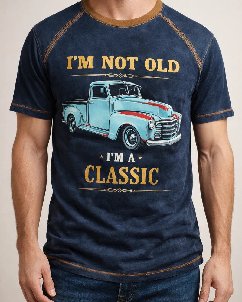 Men's Short-Sleeve Casual 3D-Printed Retro Sports Letter Print T-Shirt | JRSEE:dd5be5e5-fa76-4286-aeed-d405796fa93a