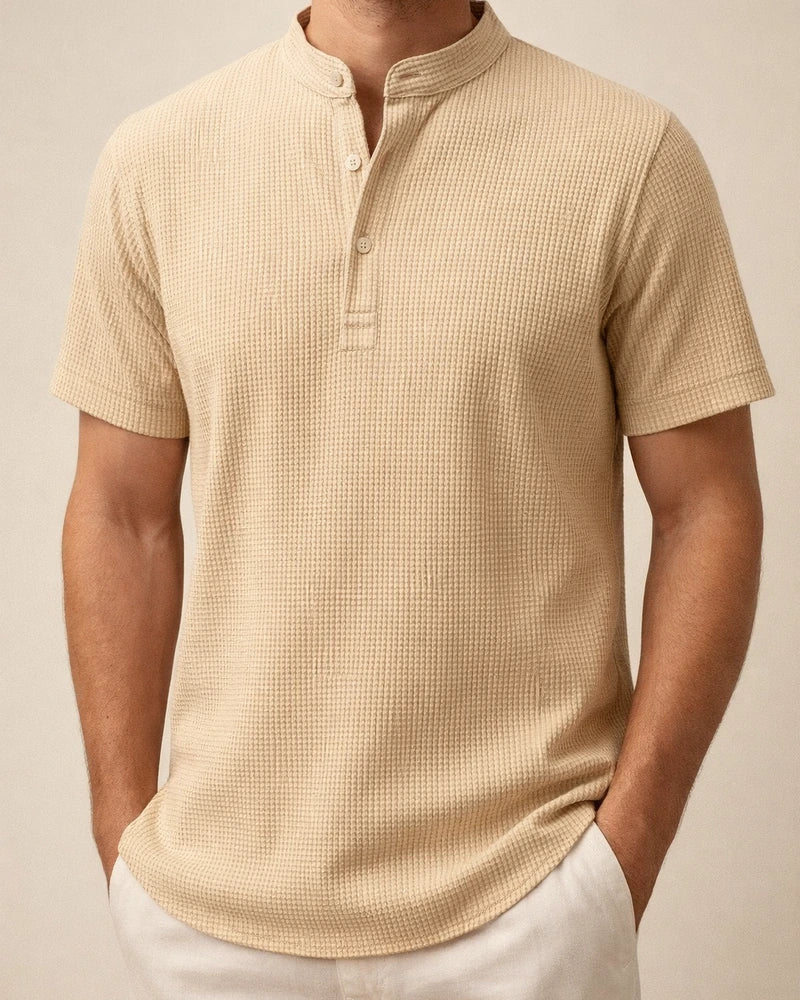 Men's Short Sleeve Stand Collar Pineapple Check Shirt Men's Casual Shirt | JRSEE:eba01045-e2ce-4eba-9e18-7040fea0ad5c