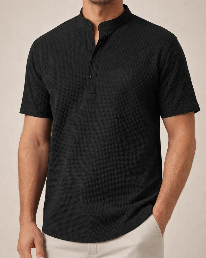 Men's Short Sleeve Stand Collar Pineapple Check Shirt Men's Casual Shirt | JRSEE:bf323ae6-ae48-4908-badb-3a9108125963