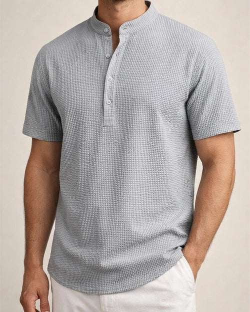 Men's Short Sleeve Stand Collar Pineapple Check Shirt Men's Casual Shirt | JRSEE:f8cb7fc0-7240-4946-8864-86e5d9d47975