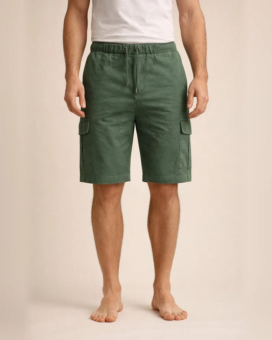 Men's Shorts Bermuda shorts Cargo Shorts Elastic Waistband Drawstring with Side Pocket Casual Daily Sports Outdoor Inelastic Outdoor Sports Solid Colored Mid Waist non-printing ArmyGreen Black Khaki | JRSEE:ab90d1be-64c7-428b-868c-3bc1e69e5a11