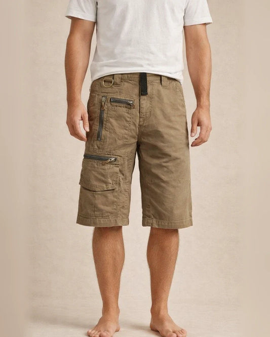 Men's Shorts Cargo Shorts Multiple Pockets Casual Daily Micro-elastic Breathable Outdoor Sports Solid Color Mid Waist Green Black Light Brown M L XL | JRSEE:5bc58eb5-badb-4a1a-b6e5-dea2318749eb