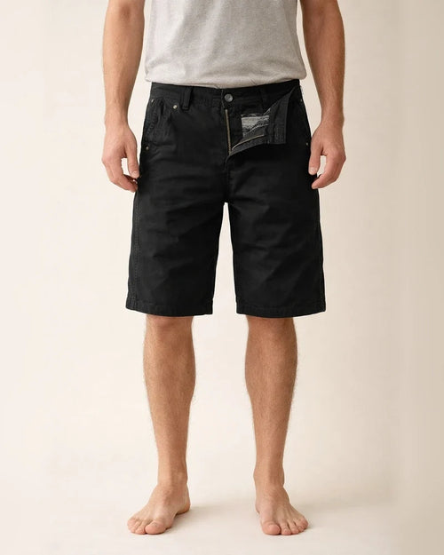 Men's Shorts Chino Shorts Bermuda shorts Pocket Plain Comfort Breathable Outdoor Daily Going out 100% Cotton Fashion Streetwear Black Navy Blue | JRSEE:8bd704a2-4b84-47f2-b466-1e612d0b4146