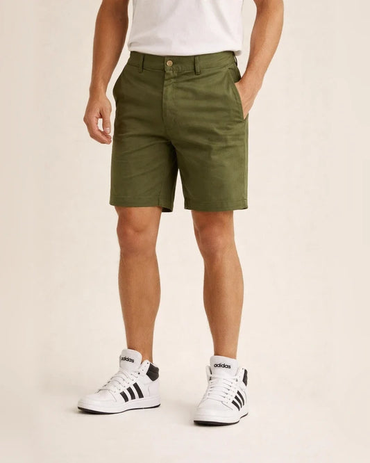 Men's Shorts Chino Shorts Bermuda Shorts Work Shorts Pocket Plain Comfort Breathable Short Daily 100% Cotton Stylish Casual Black White Micro-elastic | JRSEE:58b18cca-2292-4f11-a801-b750074d06e2