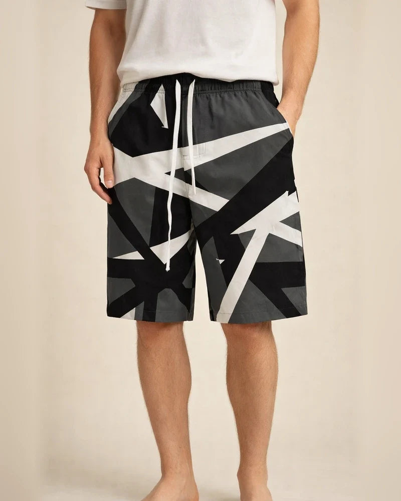 Men's Shorts Geometric Print Red Gray Blue S M L XL 2XL 3XL 4XL 5XL | JRSEE:5d284d00-4762-4bfd-9ed4-58d1174c5680
